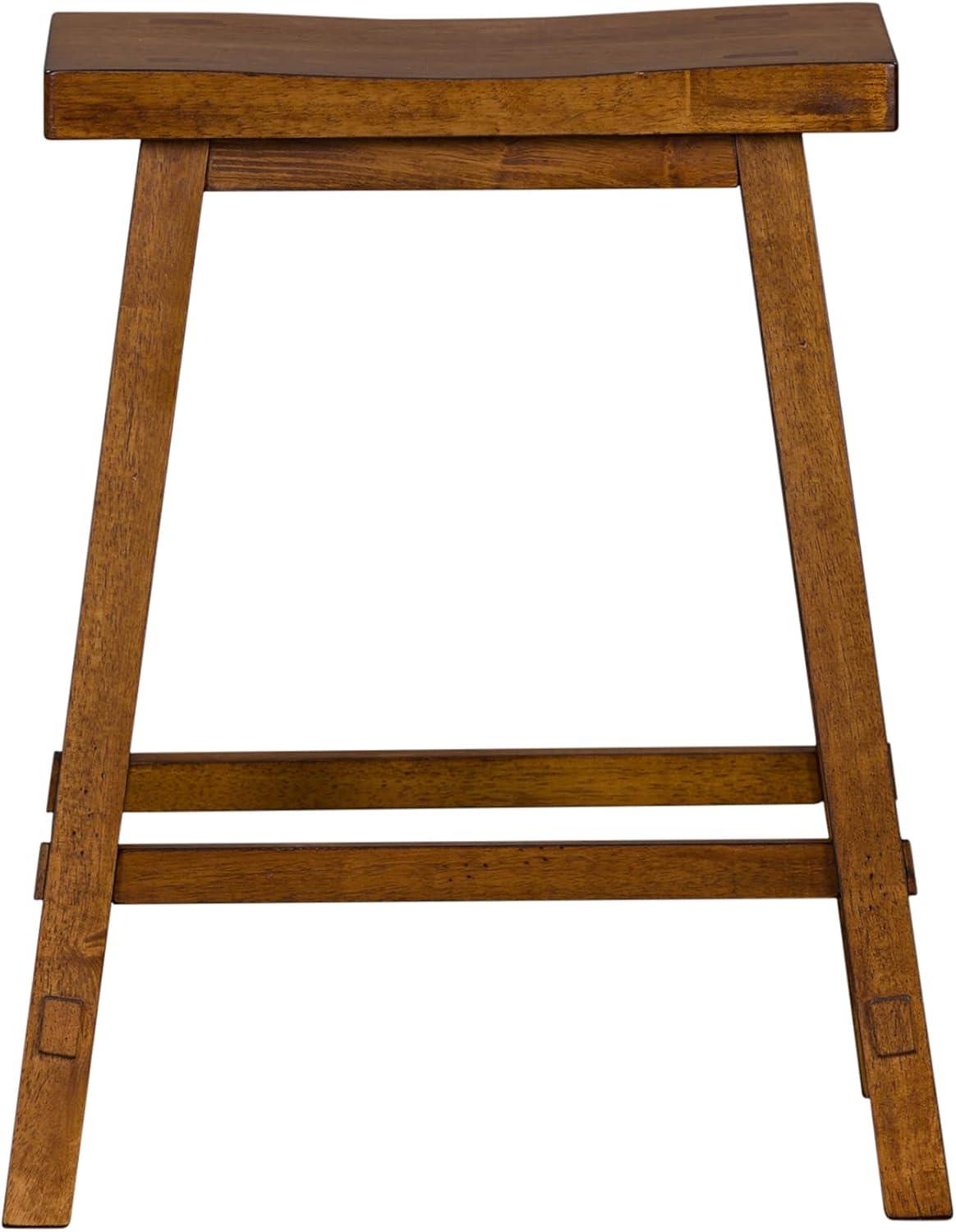 Creations 24 Inch Sawhorse Counter Stool, W20 x D14 x H24, Tobacco Finish