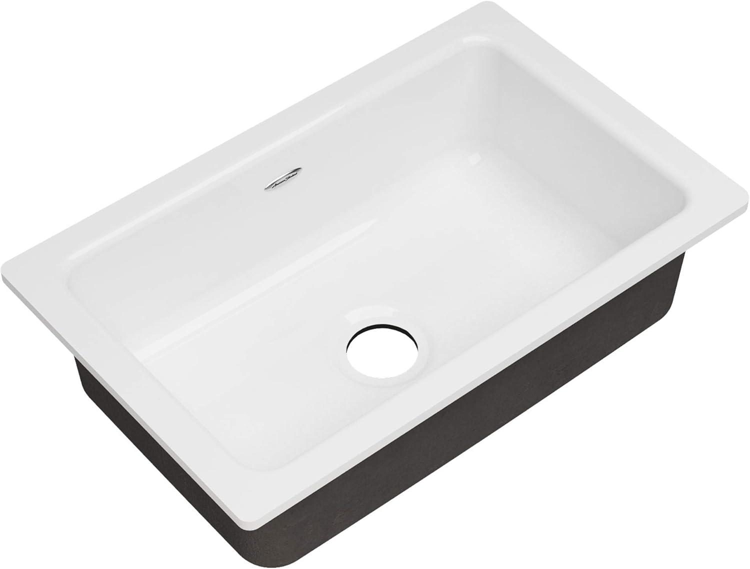 Delancey 30'' L Undermount Single Bowl Cast Iron Kitchen Sink