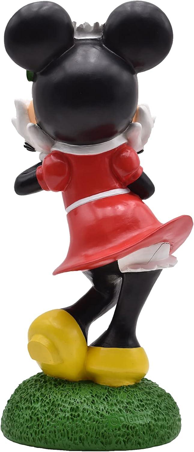 Back Yard Glory BACKYARD GLORY Disney Minnie Holding Flowers Everyday Outdoor Garden Statue, 14 inches Tall, Officially Licensed Disney Product