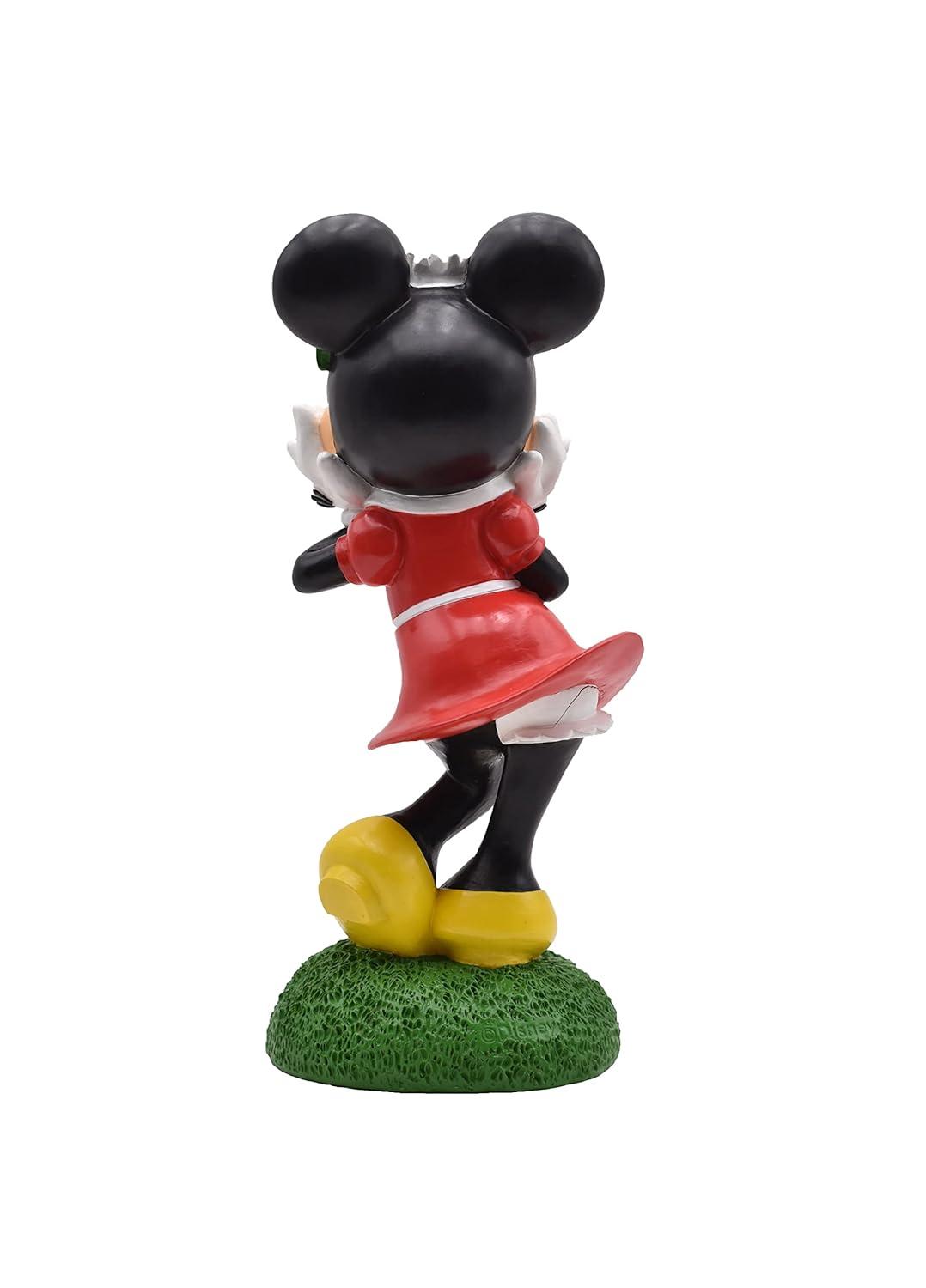 Back Yard Glory BACKYARD GLORY Disney Minnie Holding Flowers Everyday Outdoor Garden Statue, 14 inches Tall, Officially Licensed Disney Product