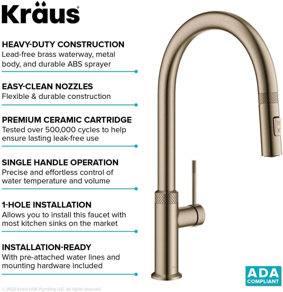 Kraus Oletto Single Handle High-arc Kitchen Faucet