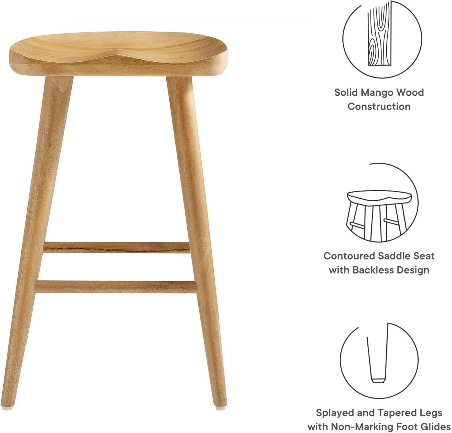 Modway Saville Solid Wood Stool