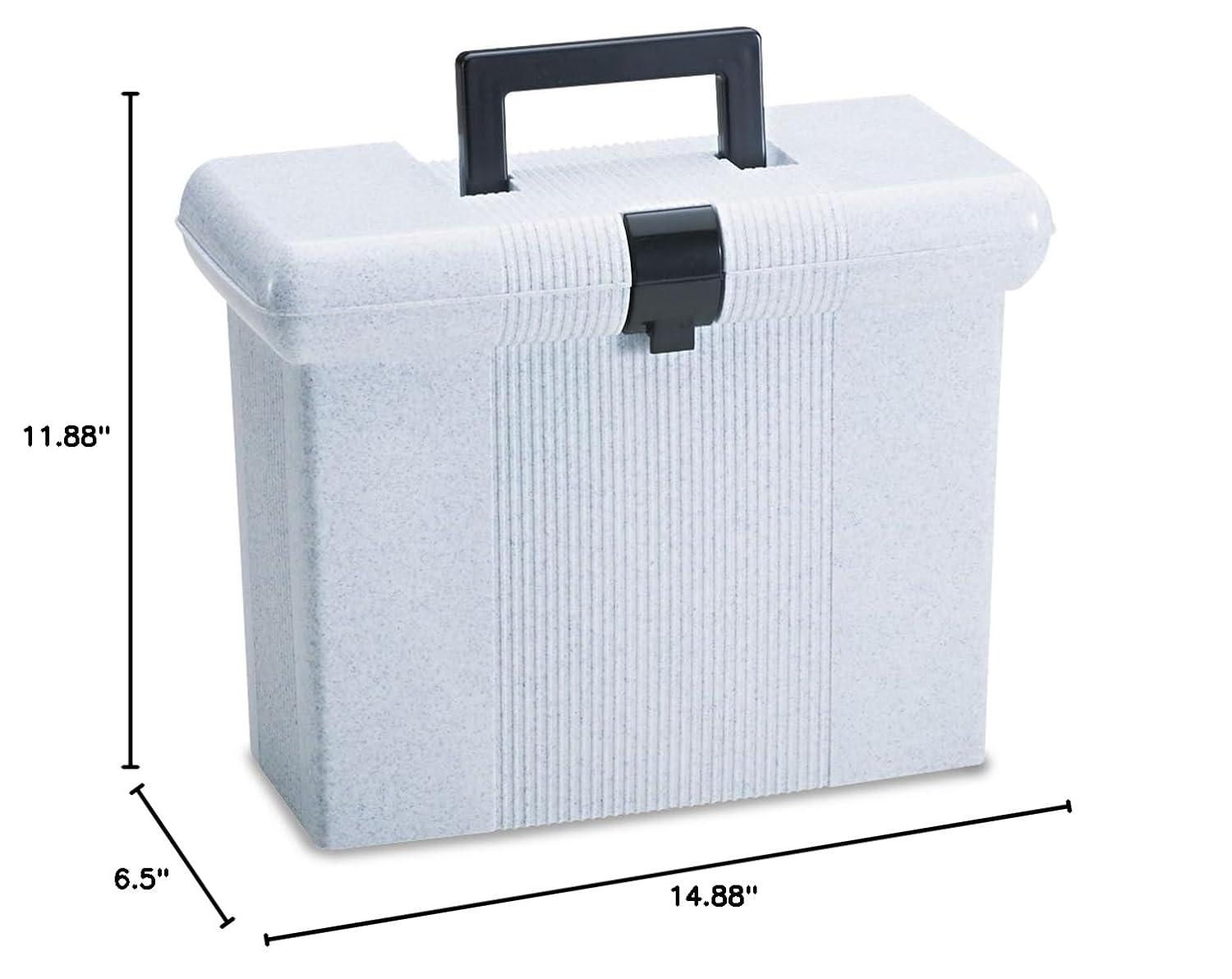 Pendaflex Portafile File Storage Box Internal Dimensions: 13.87" Width x 6.37" Depth x 10.87" Height - Light Duty - Plastic - Granite - For Document - 1 Each