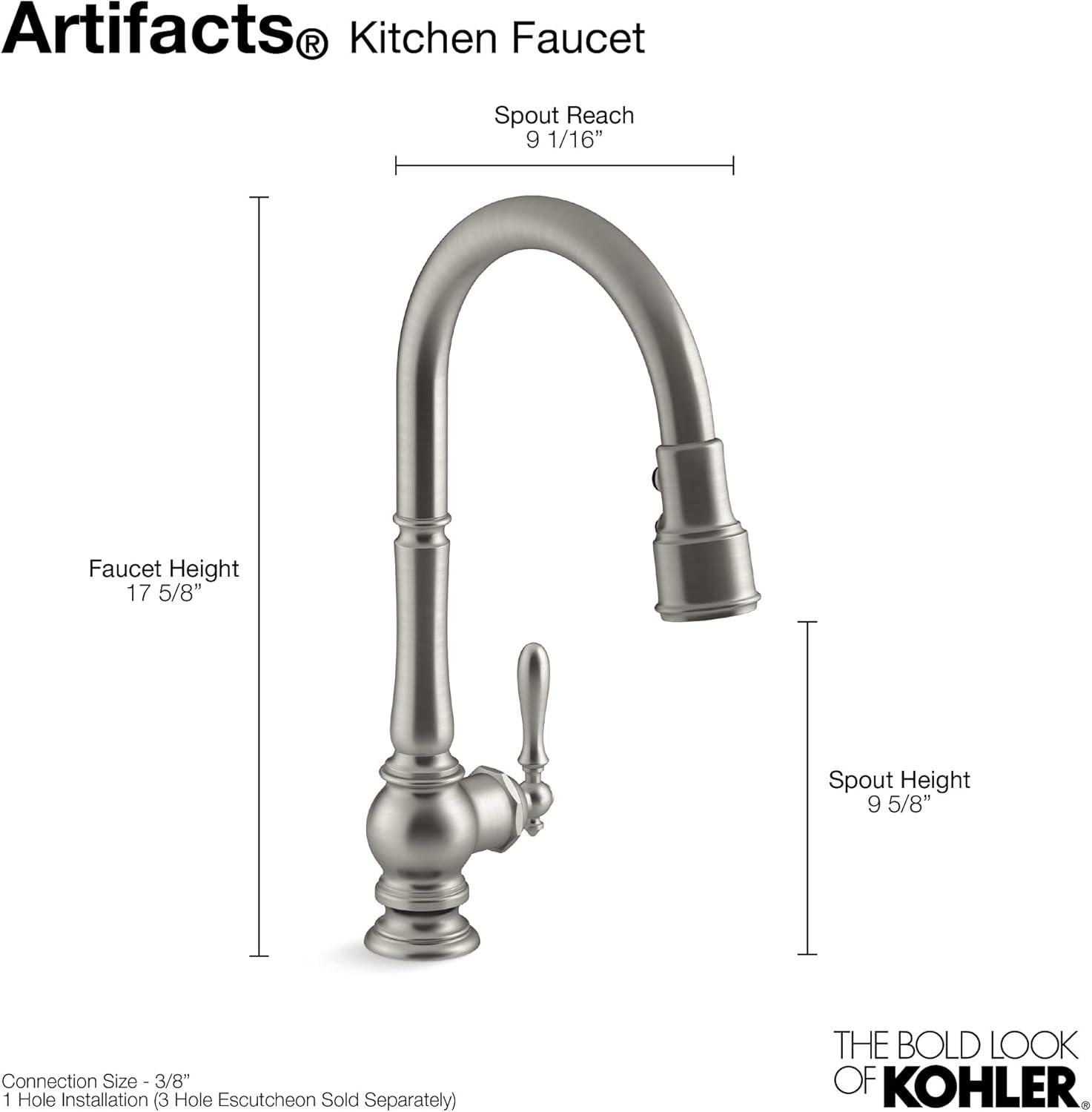 Artifacts® Pull Down Single Handle Kitchen Faucet