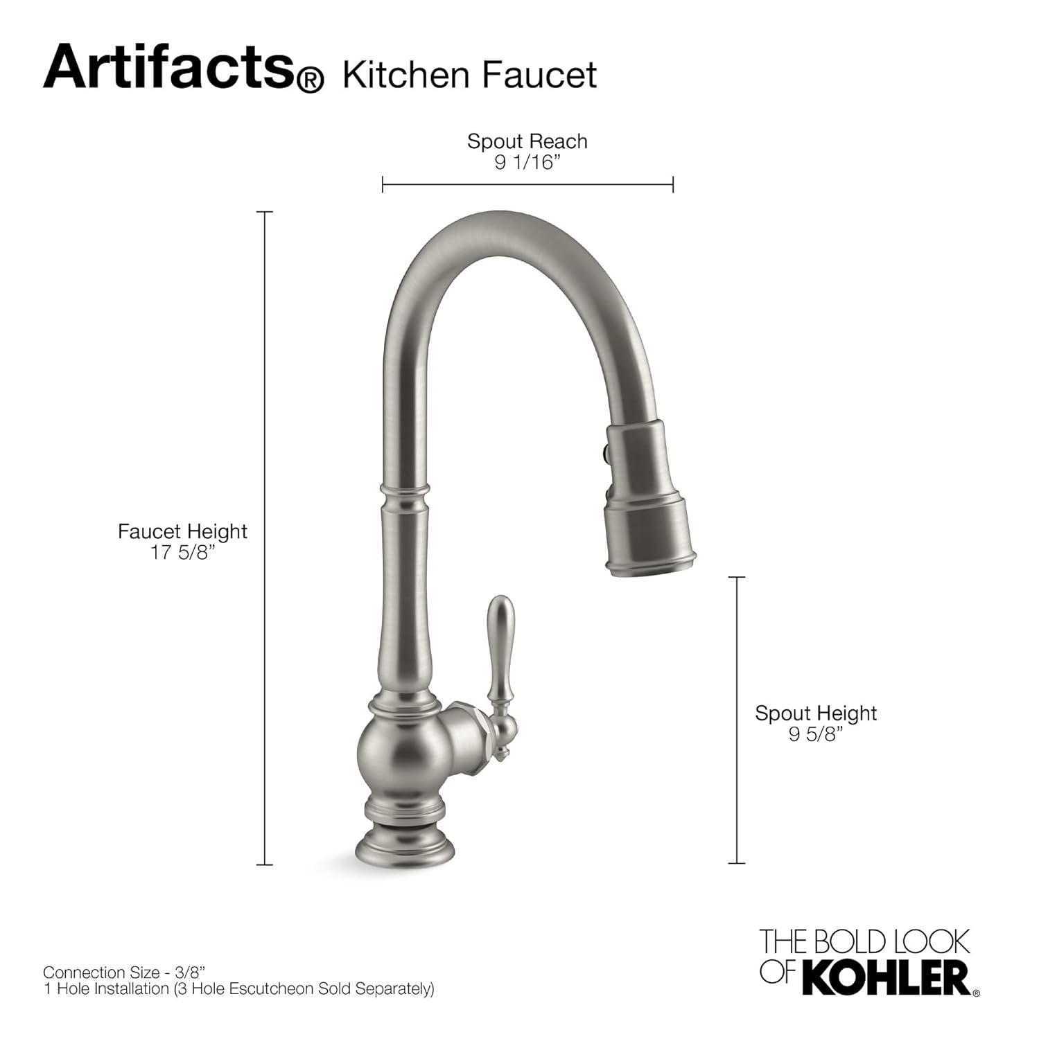 Artifacts® Pull Down Single Handle Kitchen Faucet