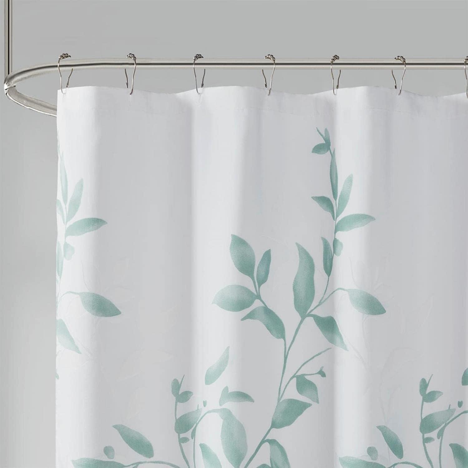 Trent Botanical Burnout Floral Printed Shower Curtain