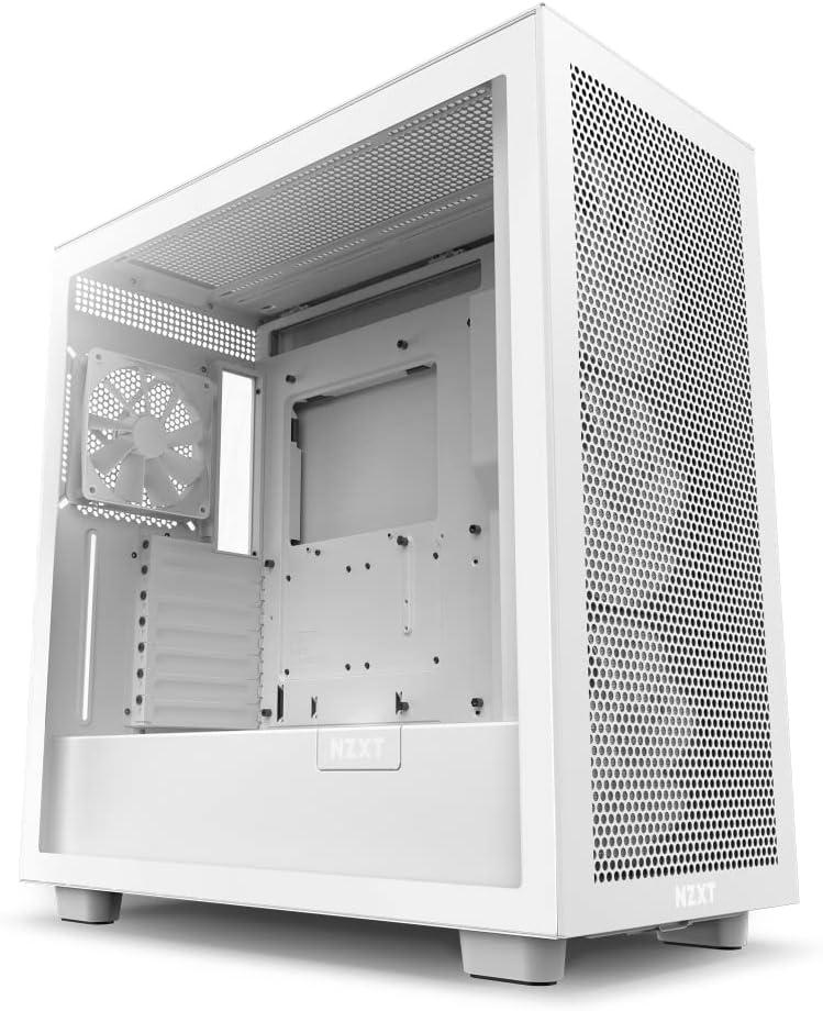 White Mid-Tower ATX Gaming Case with Tempered Glass