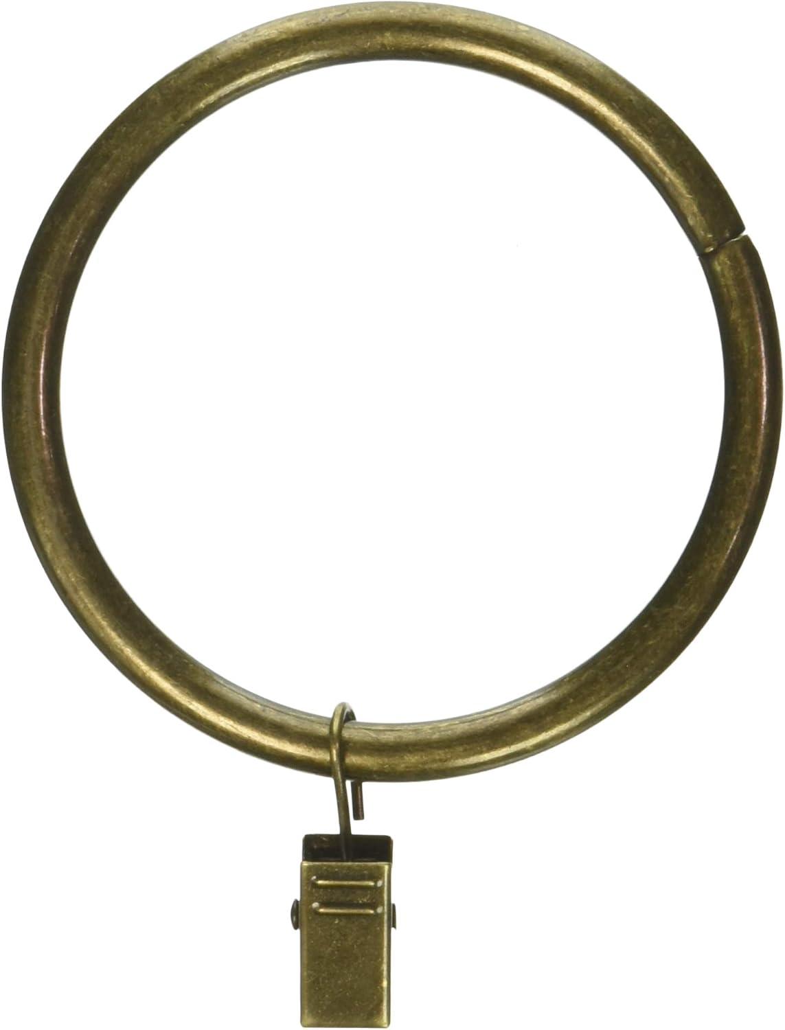 Antique Brass Steel Curtain Rings with Clips