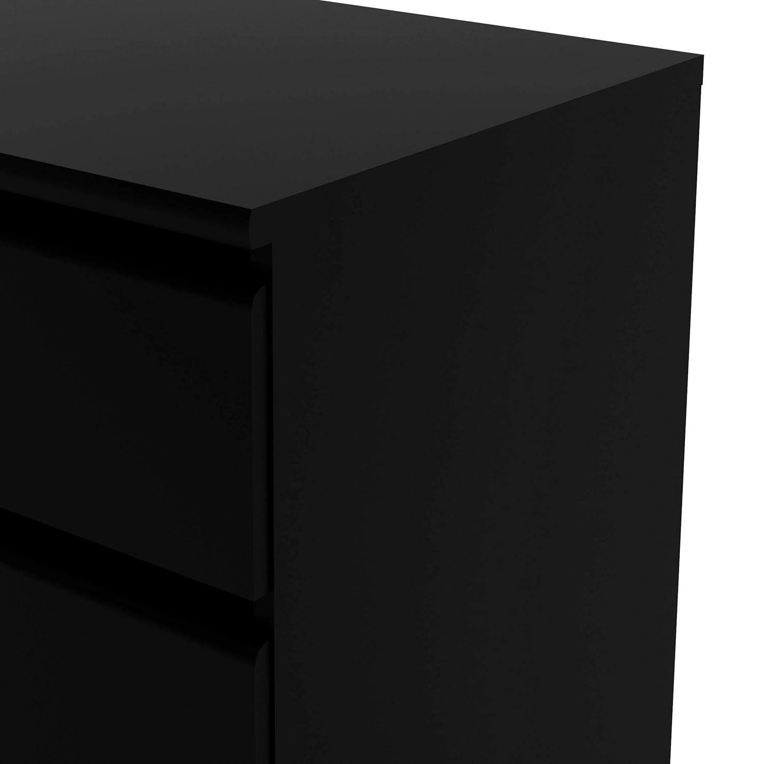 Tvilum,Scottsdale 6 Drawer Double Dresser, Black Matte