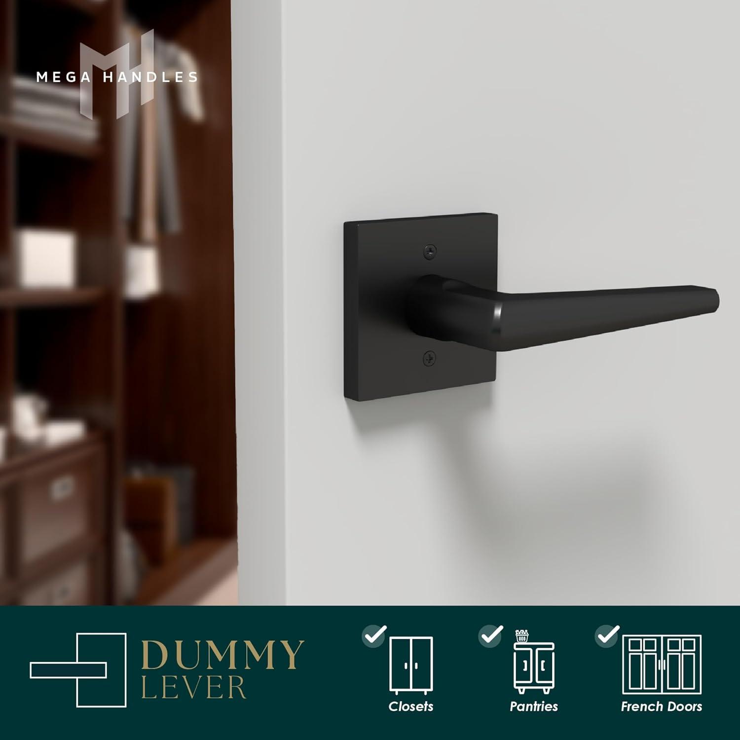 Mega Handles Schein Door Lever for Closet and French Doors I Non-Turning Screws Included