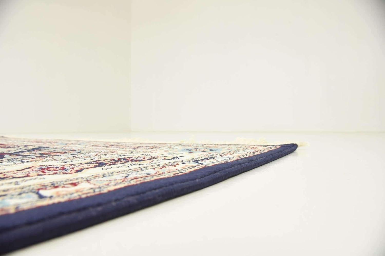 Unique Loom Narenj Collection Area Rug - Adams (5' 1" x 8' Rectangle Navy Blue/Beige)