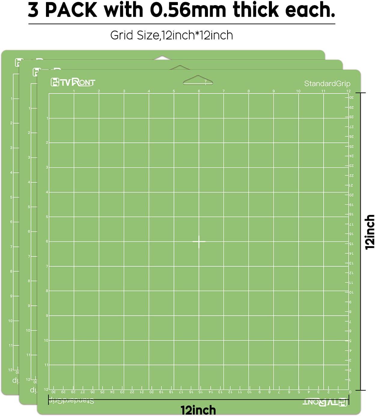 HTVRONT 3 Pack 12" x 12" Standard Grip Cutting Mat for HTVRONT Explore Air 2/Air/One/Maker