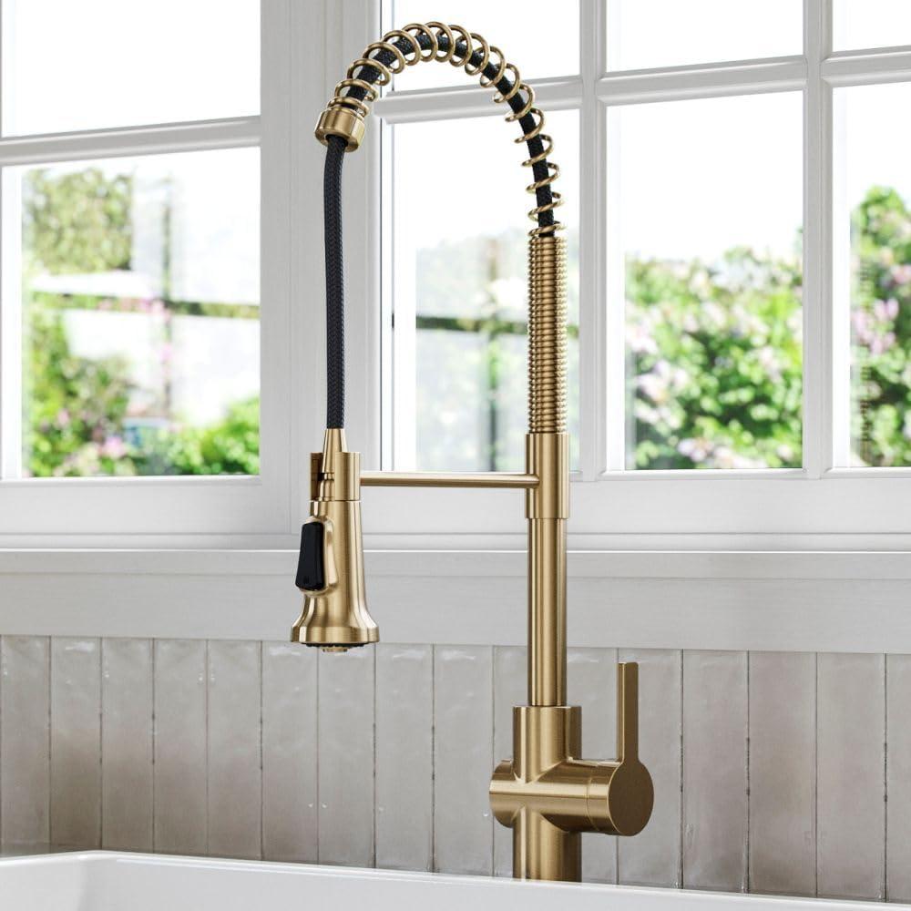 KRAUS Britt Commercial Style Single Handle Pull Down Kitchen Faucet