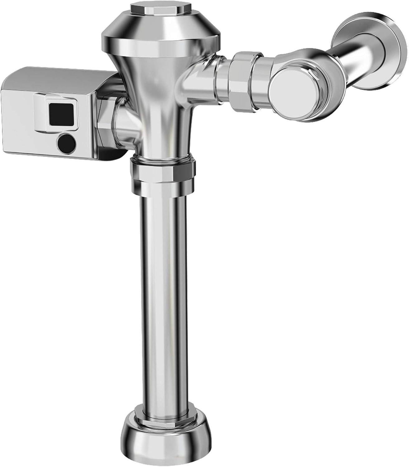 Polished Chrome Sensor-Operated Commercial Toilet Flush Valve