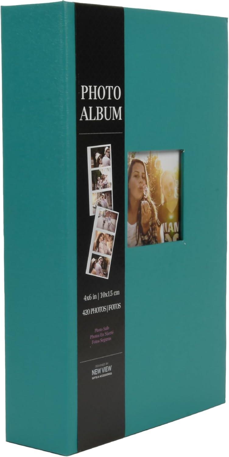 Ebern Designs New View Gifts Ring Bound Teal Photo Album, Holds 3 Photos Per Page, 4"X6" Photos