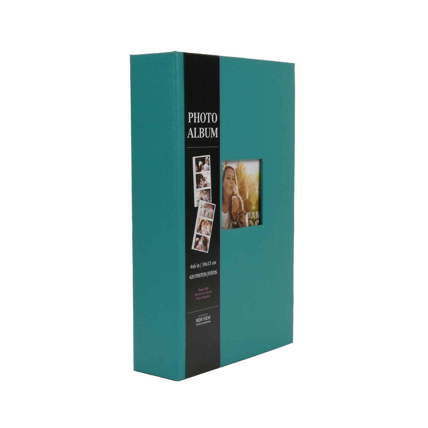 Ebern Designs New View Gifts Ring Bound Teal Photo Album, Holds 3 Photos Per Page, 4"X6" Photos