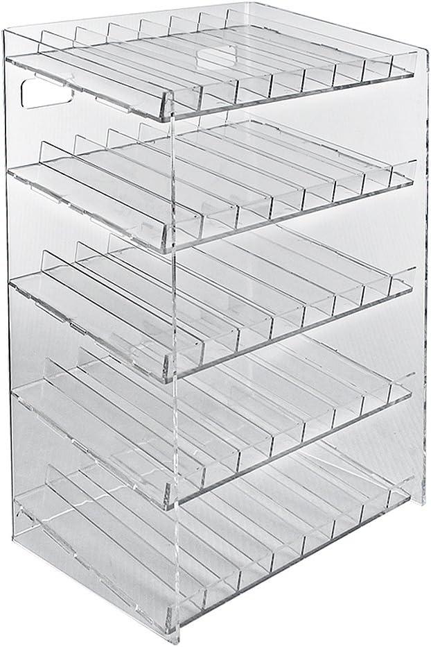 Five-Tier 40 Compartment Display, 8-Comp per Tier. Dimensions: 12"W x 8.5"D x 18.5"H