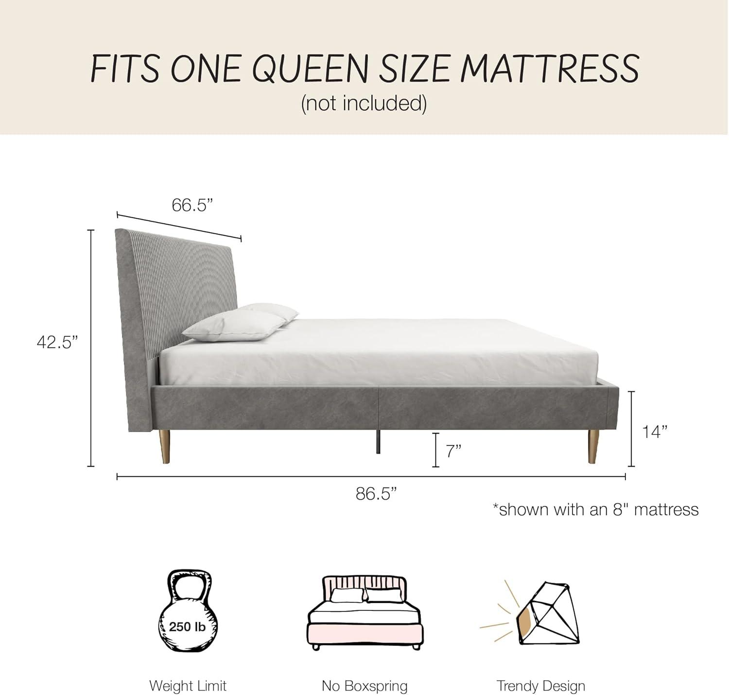 Daphne Upholstered Platform Bed