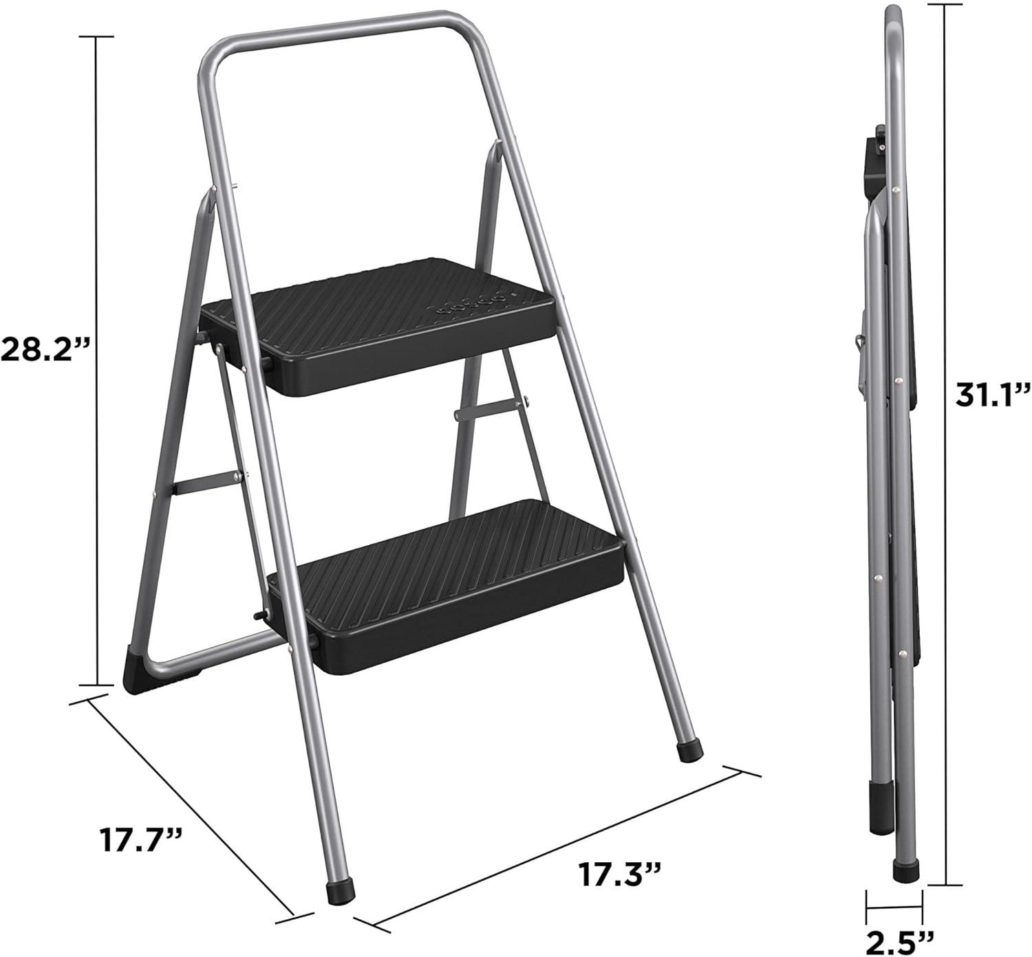 COSCO 2-Step Household Folding Steel Step Stool