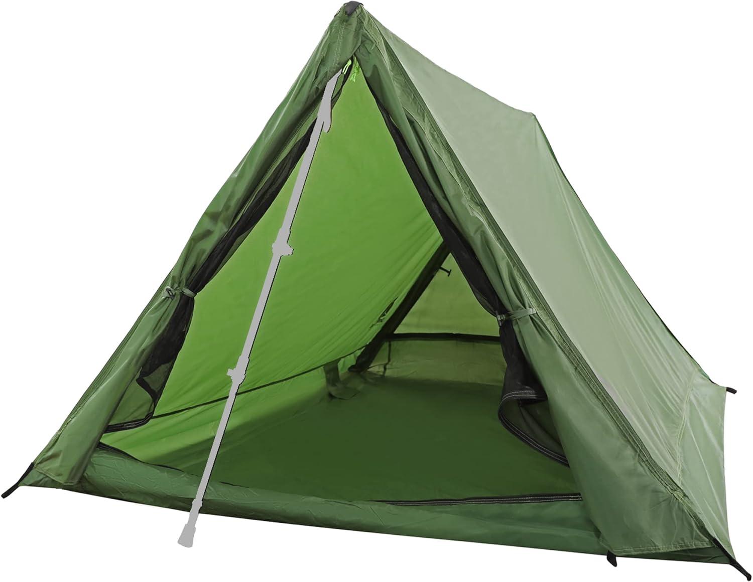 Green Ultralight A-Frame 2-Person Waterproof Camping Tent