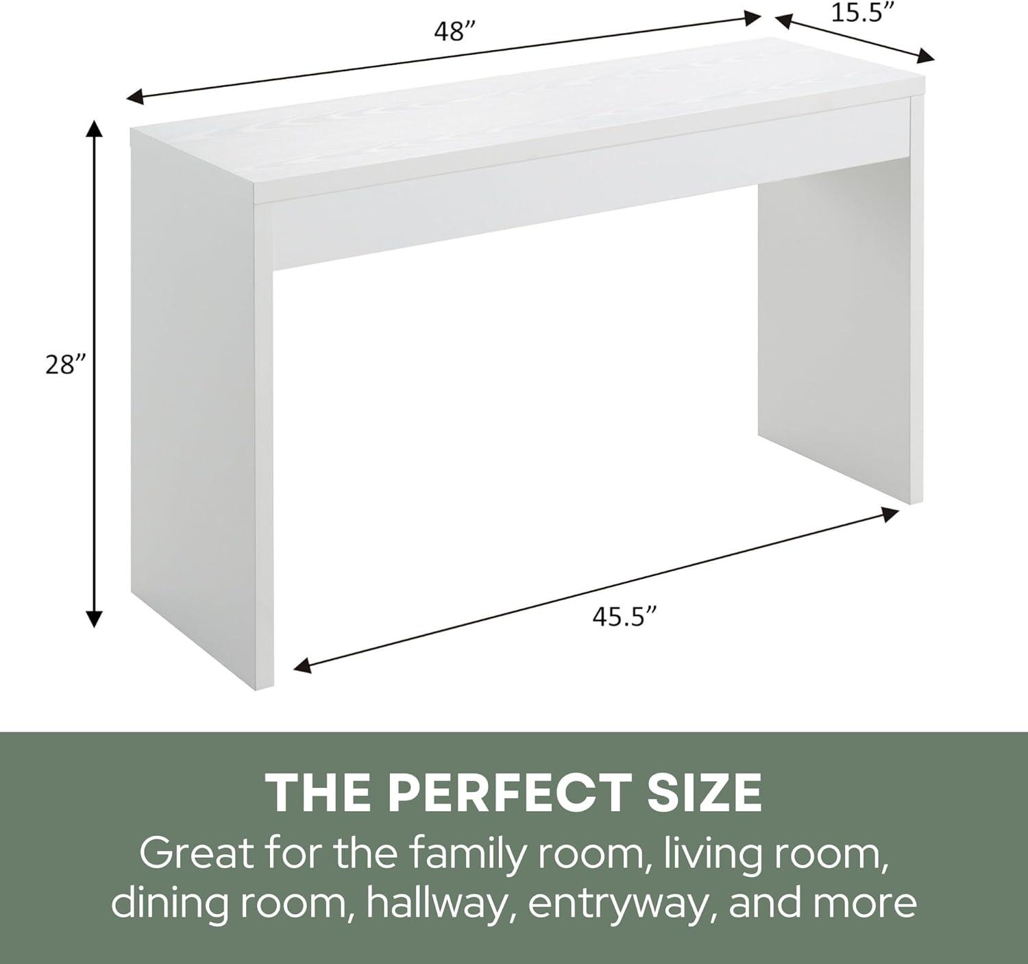 Convenience Concepts Northfield Wall Console in White Wood Finish