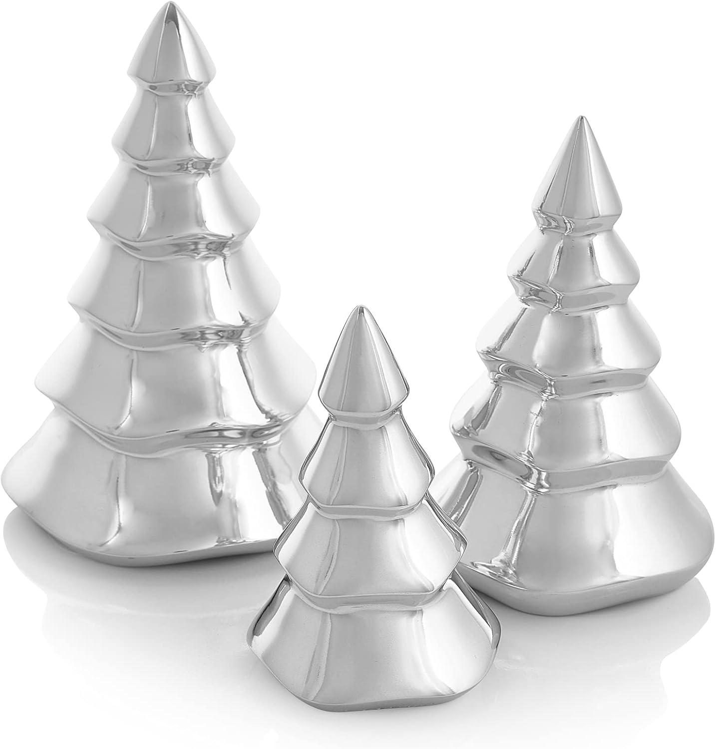 Nambe Mini Christmas Tree Set of 3