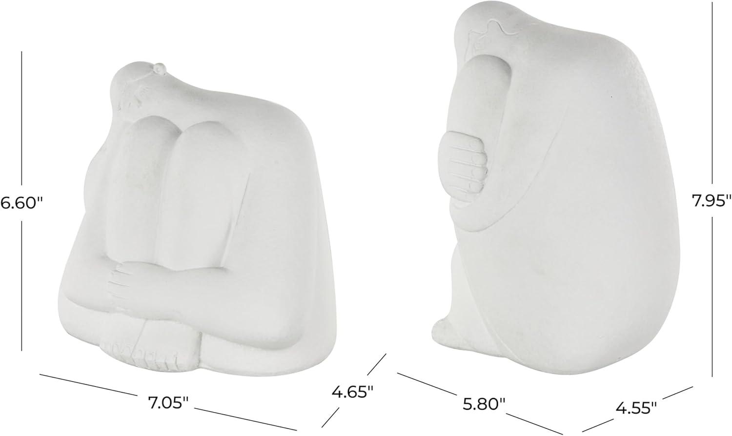 Brayden Studio® Buncie Ceramic Nesting Family People Decorative Cream Sculpture Set
