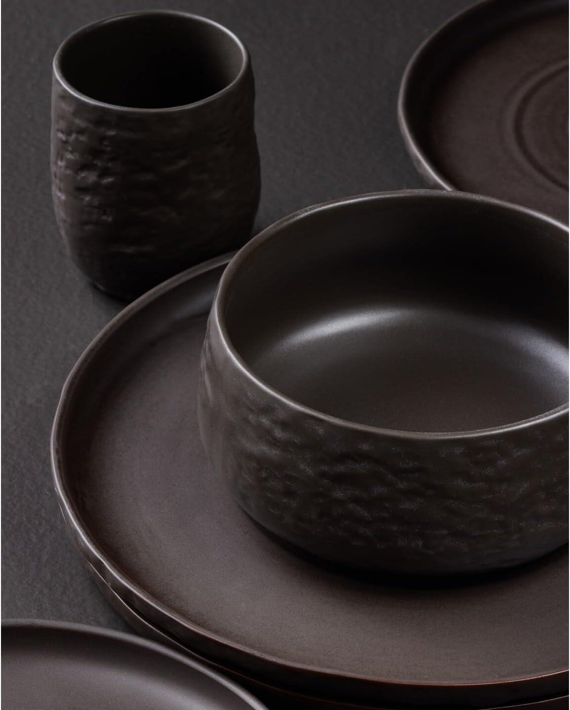 Shosai Stone by Mercer Project Shosai 16-Piece Dinnerware Set Stoneware