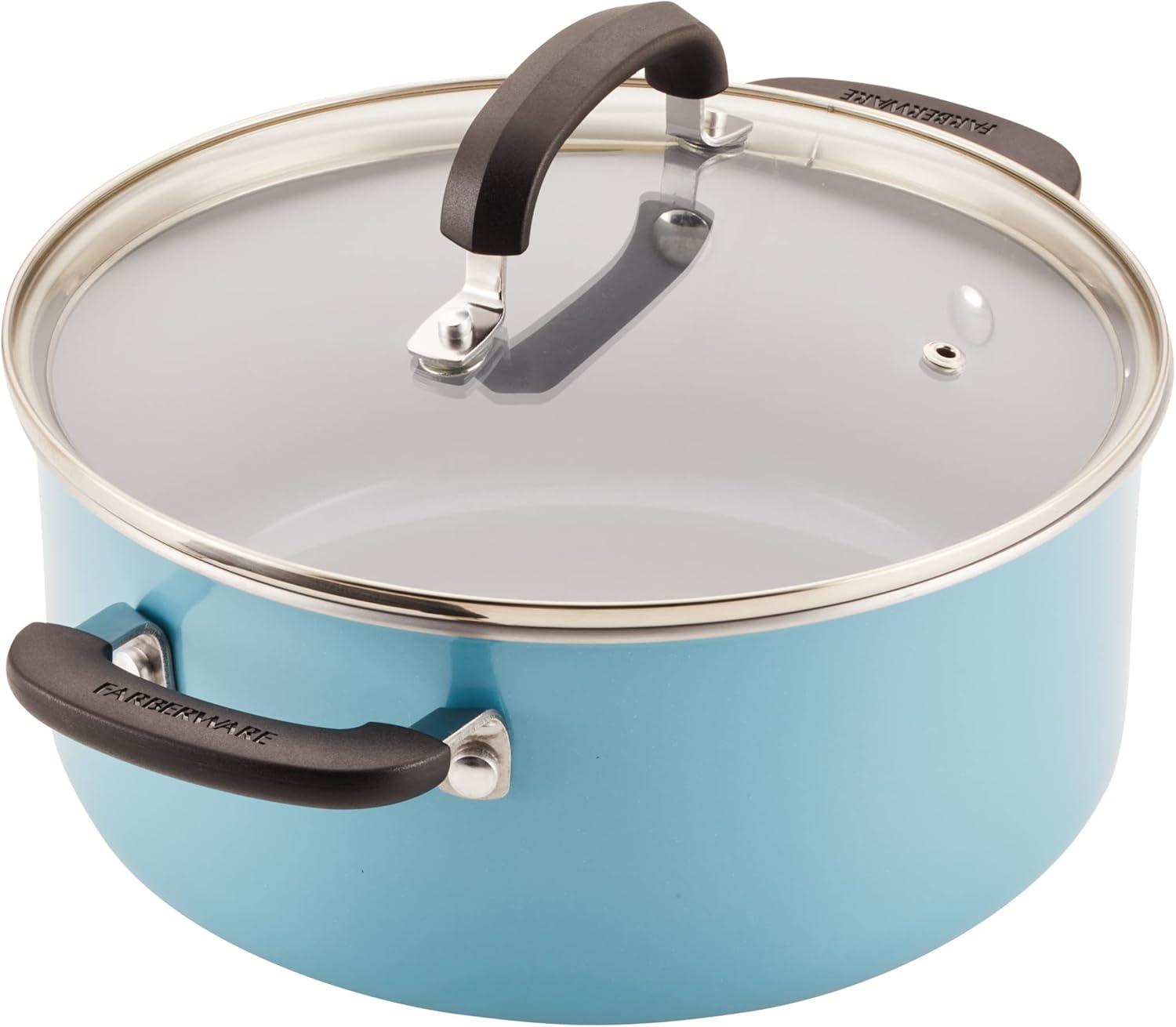 Eco Advantage Ceramic Nonstick Cookware Pots and Pans Set with Cooking Tools, 13 Piece
