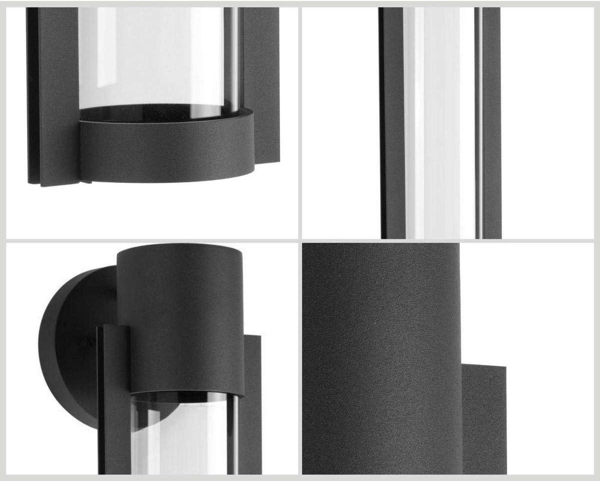 Progress Lighting Z-1030 1-Light Outdoor LED Sconce, Aluminum, Black Finish, Clear Glass Shade