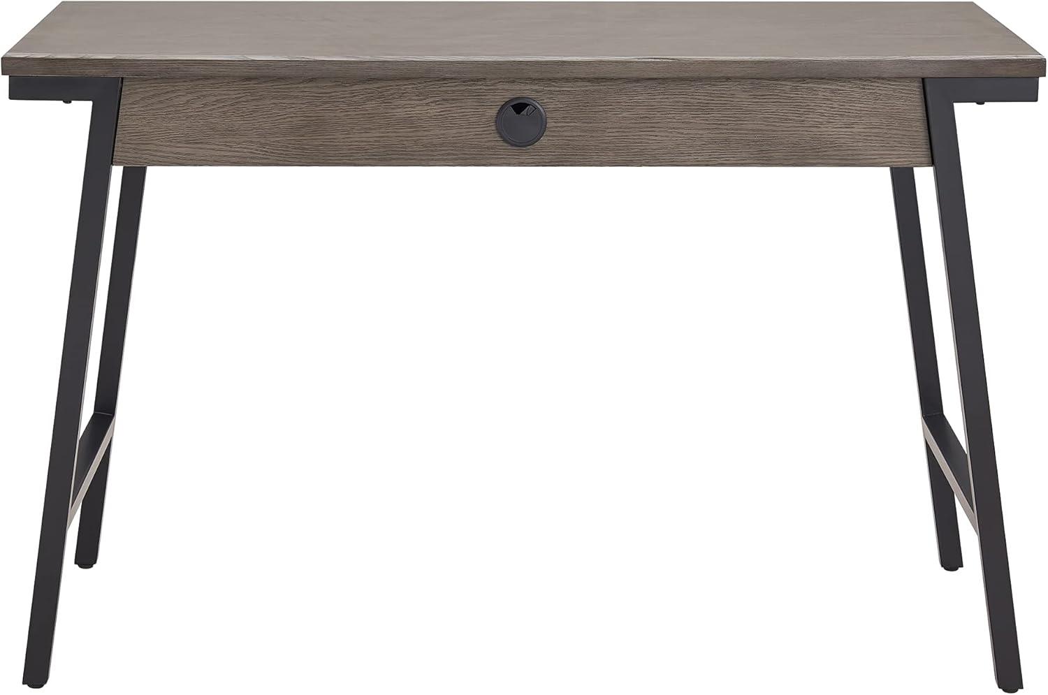 Leick Home Empiria Laptop Desk in Gray and Matte Black