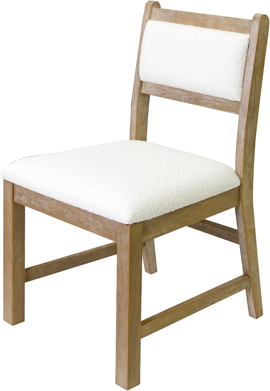 Modern Wood Rectangular Kitchen Table with Eight Chairs Light Brown