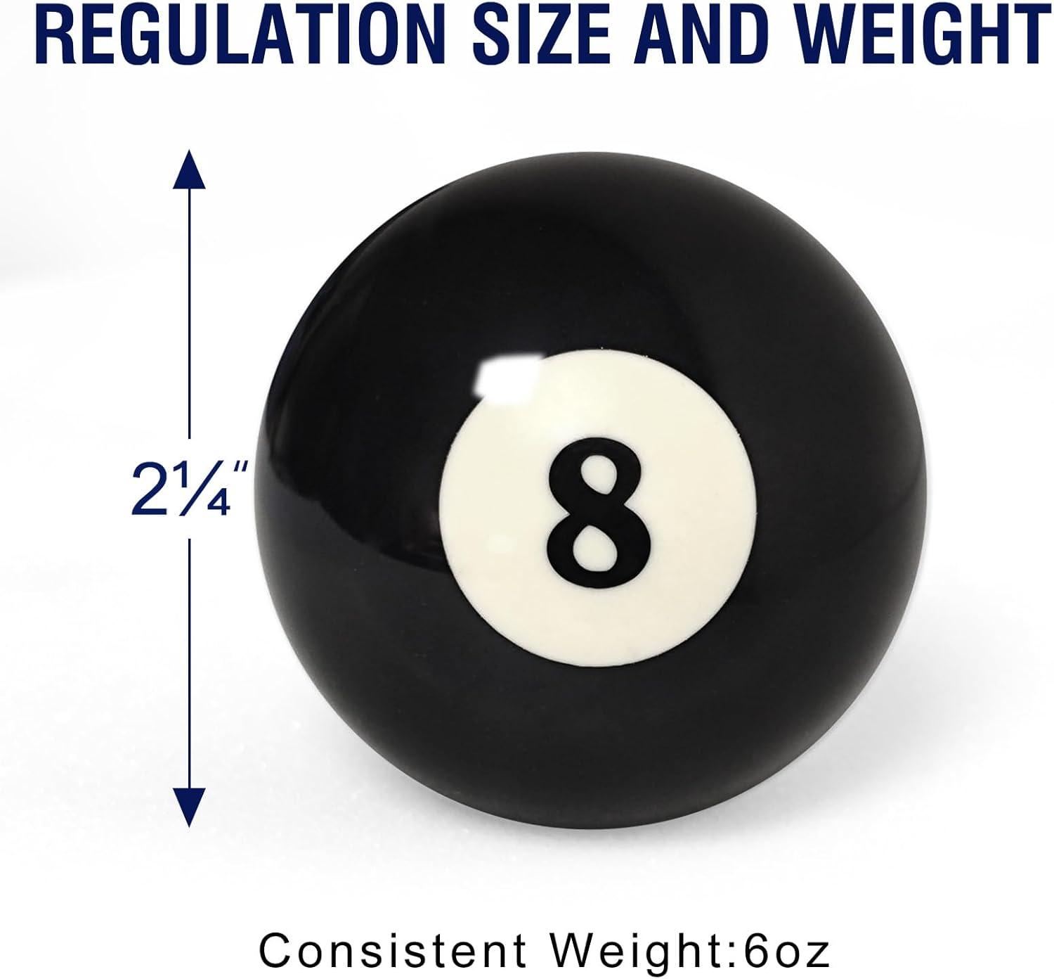 GSE Professional Billiards Pool Balls Set – 2-1/4" Regulation Size, Standard 16 Pool Balls, Art Numbered Design