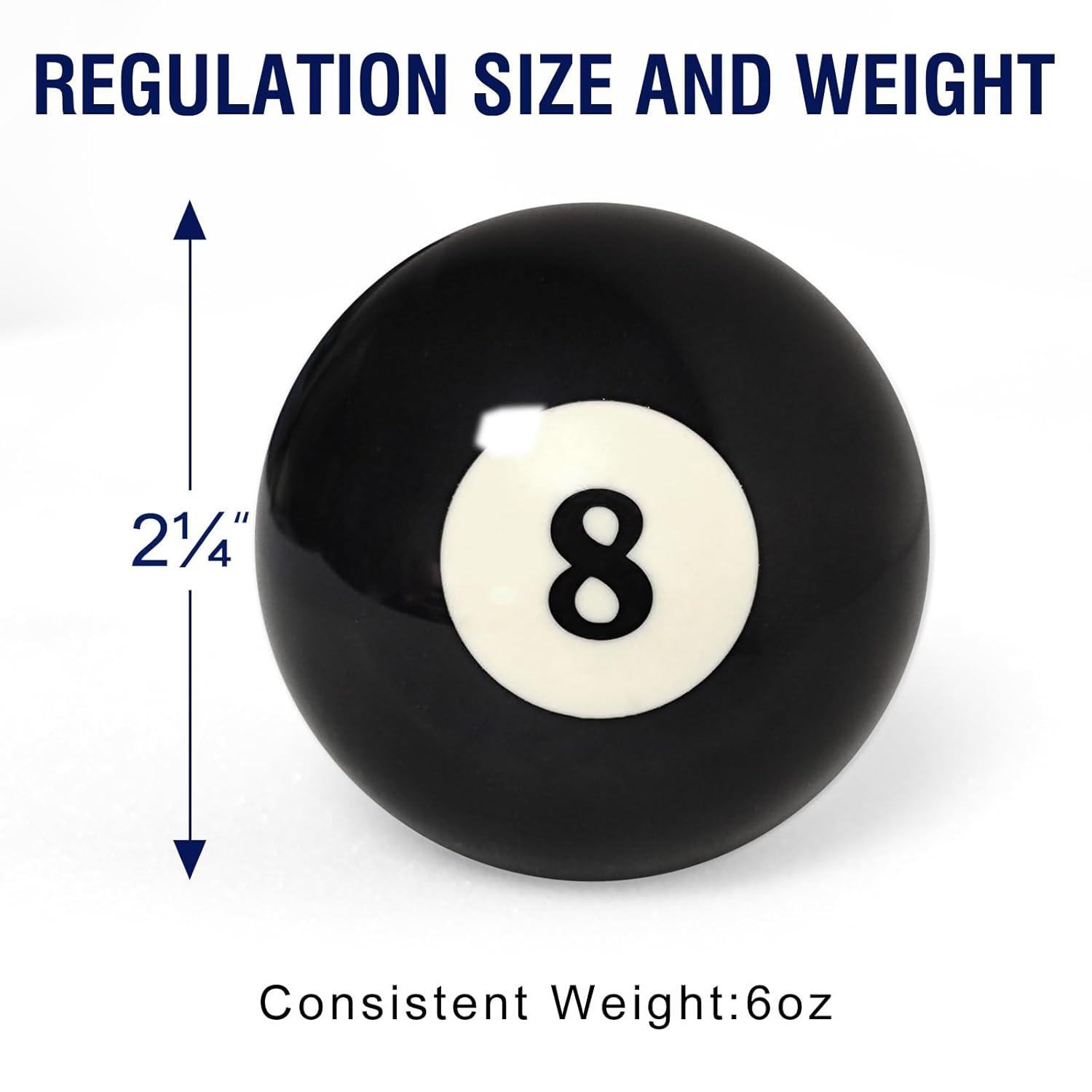 GSE Professional Billiards Pool Balls Set – 2-1/4" Regulation Size, Standard 16 Pool Balls, Art Numbered Design