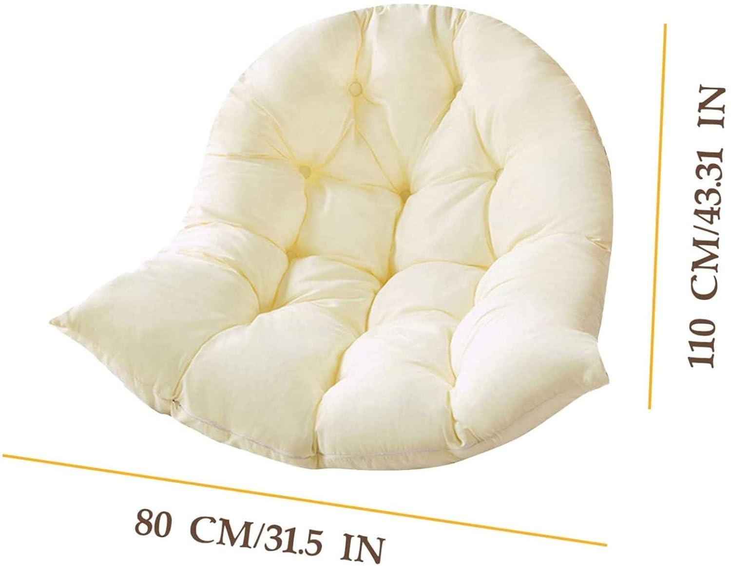 Thickened Hammock Swing Chair Cushion, Hanging Basket Seat Cushion Pillow, Soft Hanging Egg Chair Back Cushions Pads, for Indoor and Outdoor Garden Offices - Thickened Version