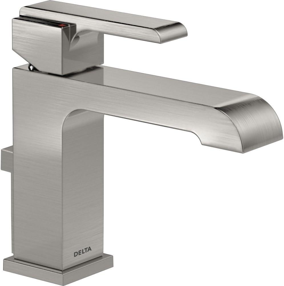 Ara Single Hole Bathroom Faucet with Drain Assembly, Single Handle Bathroom Sink Faucet