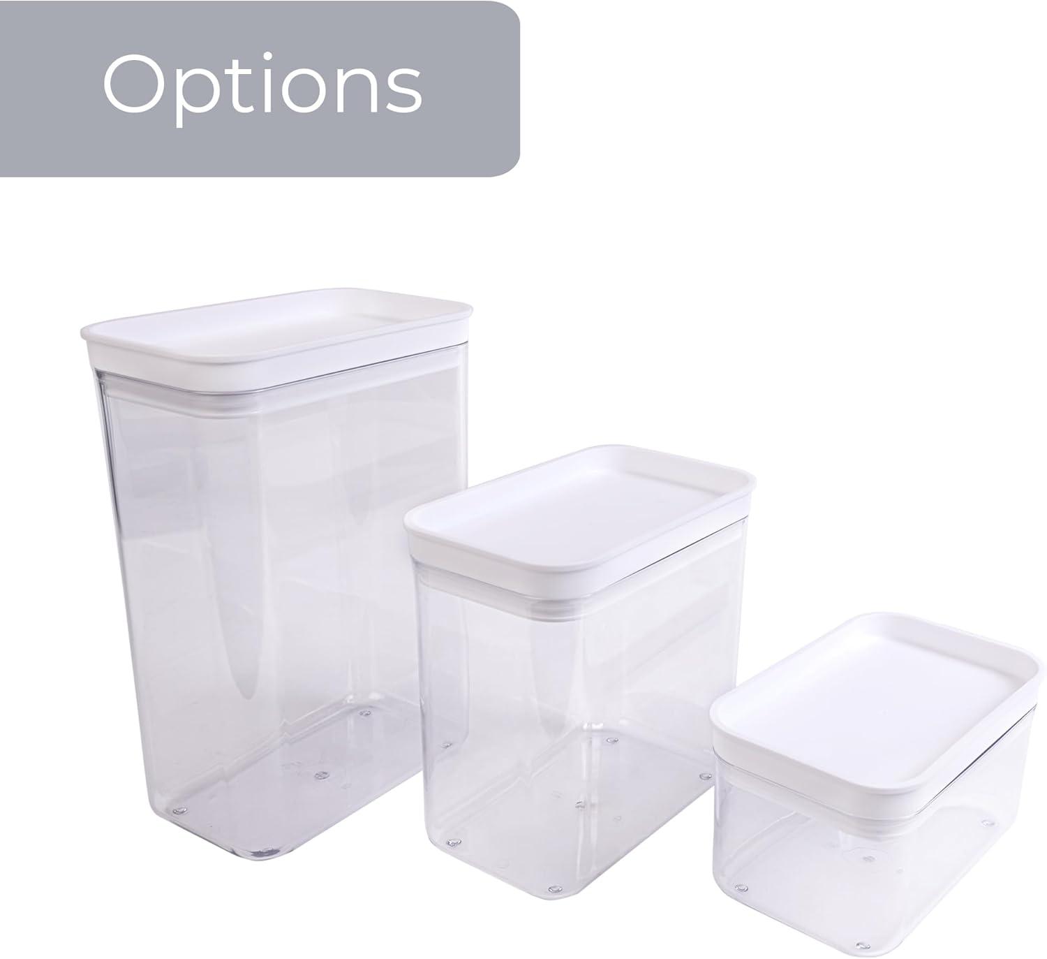 Mainstays Rectangular Plastic Food Storage Canister - Small -  6.61" x 4.24" x 3.64"