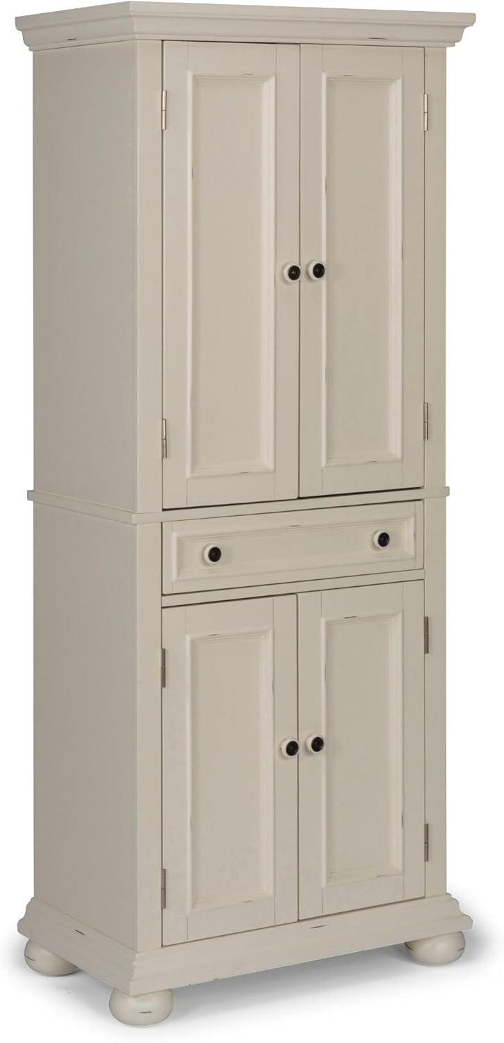 Home Styles Dover Kitchen Pantry White : Hardwood Construction, 4-Door Design, Adjustable Shelves, 1 Drawer