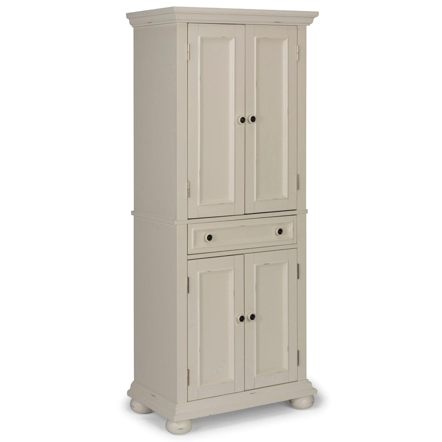 Home Styles Dover Kitchen Pantry White : Hardwood Construction, 4-Door Design, Adjustable Shelves, 1 Drawer