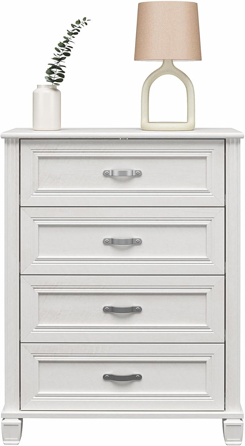 Ameriwood Home Hillview 4 Drawer Dresser, Ivory Oak