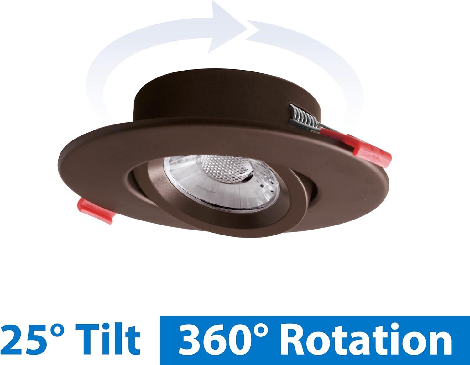 DGC43 4'' Selectable Color Temperature Dimmable Air-Tight IC Rated LED Canless Recessed Lighting Kit