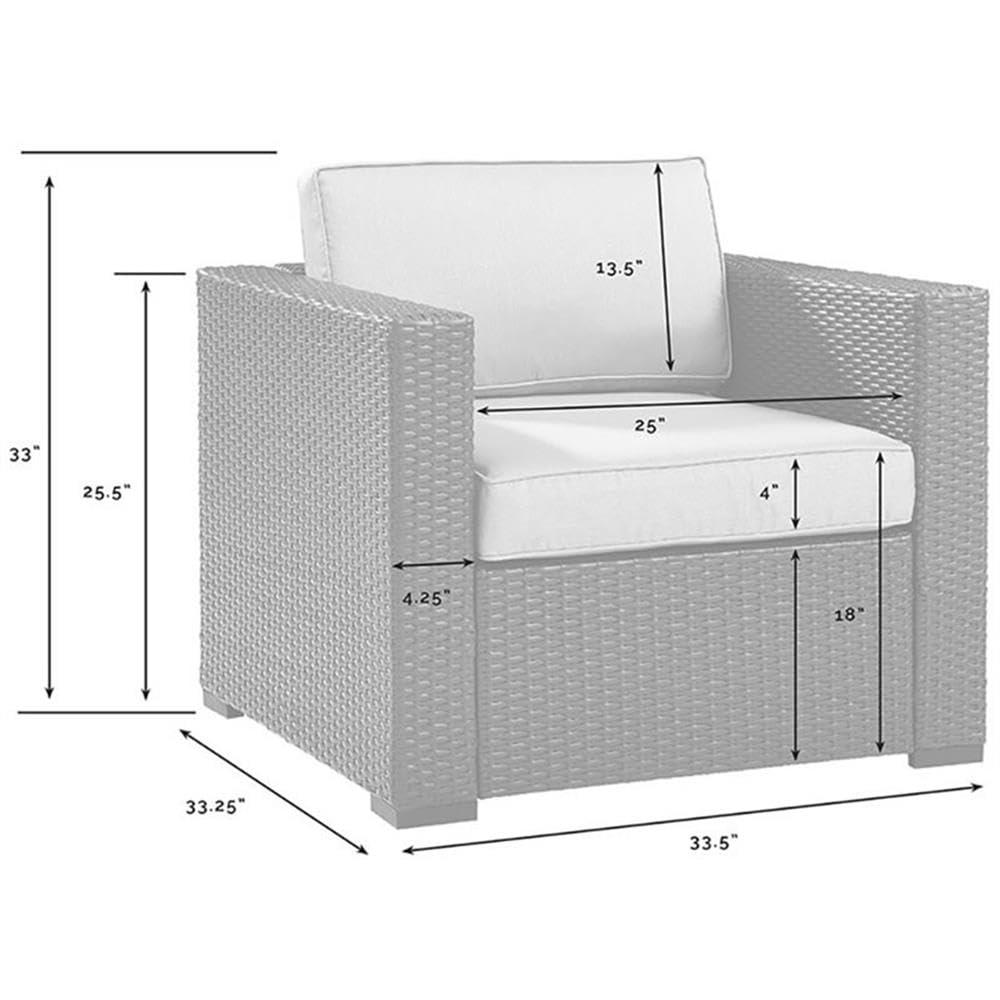 Biscayne Outdoor Wicker Armchair - Mocha - Crosley