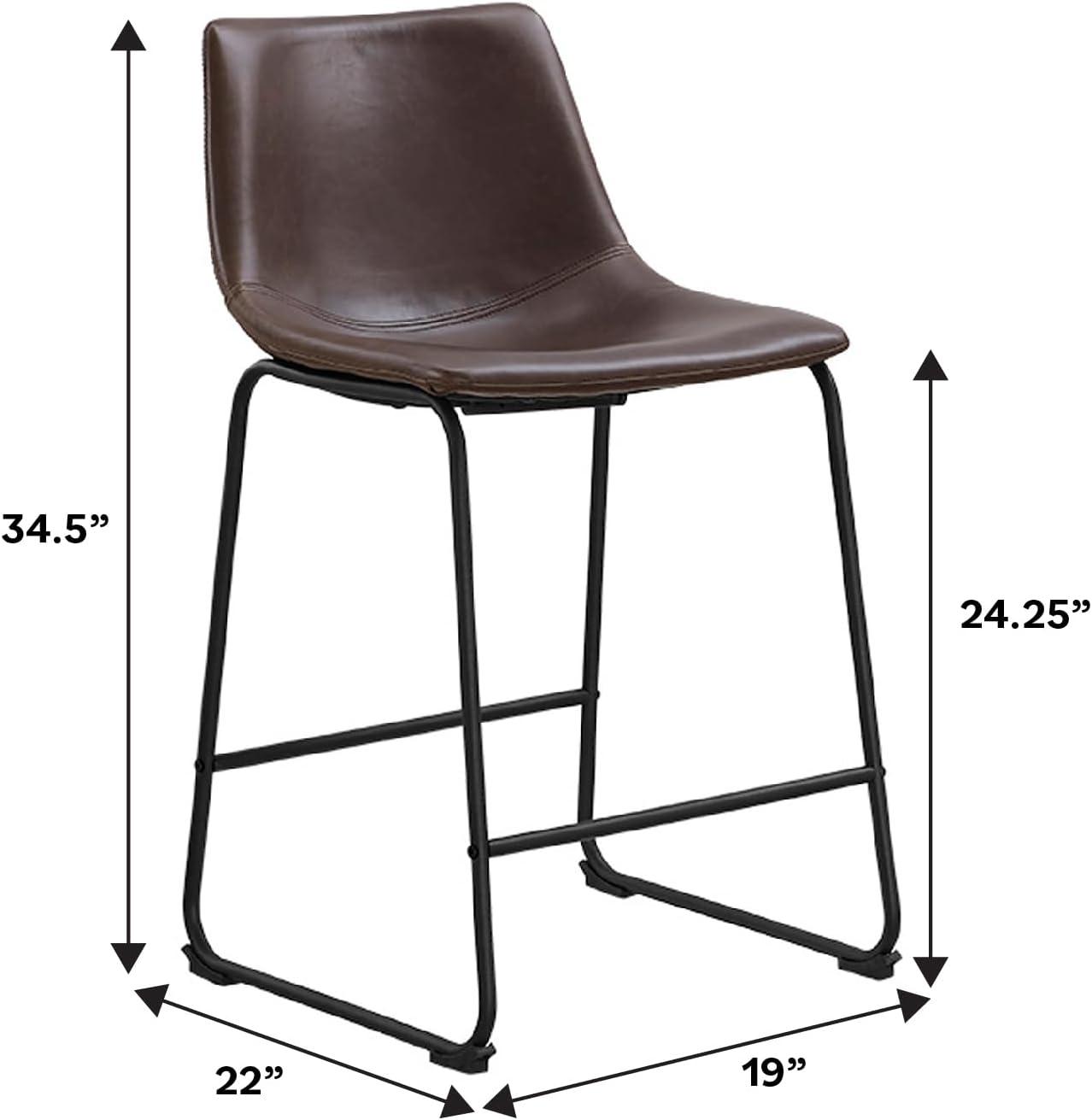 Hokku Designs Mayeu Upholstered Counter Stool (Set of 2)