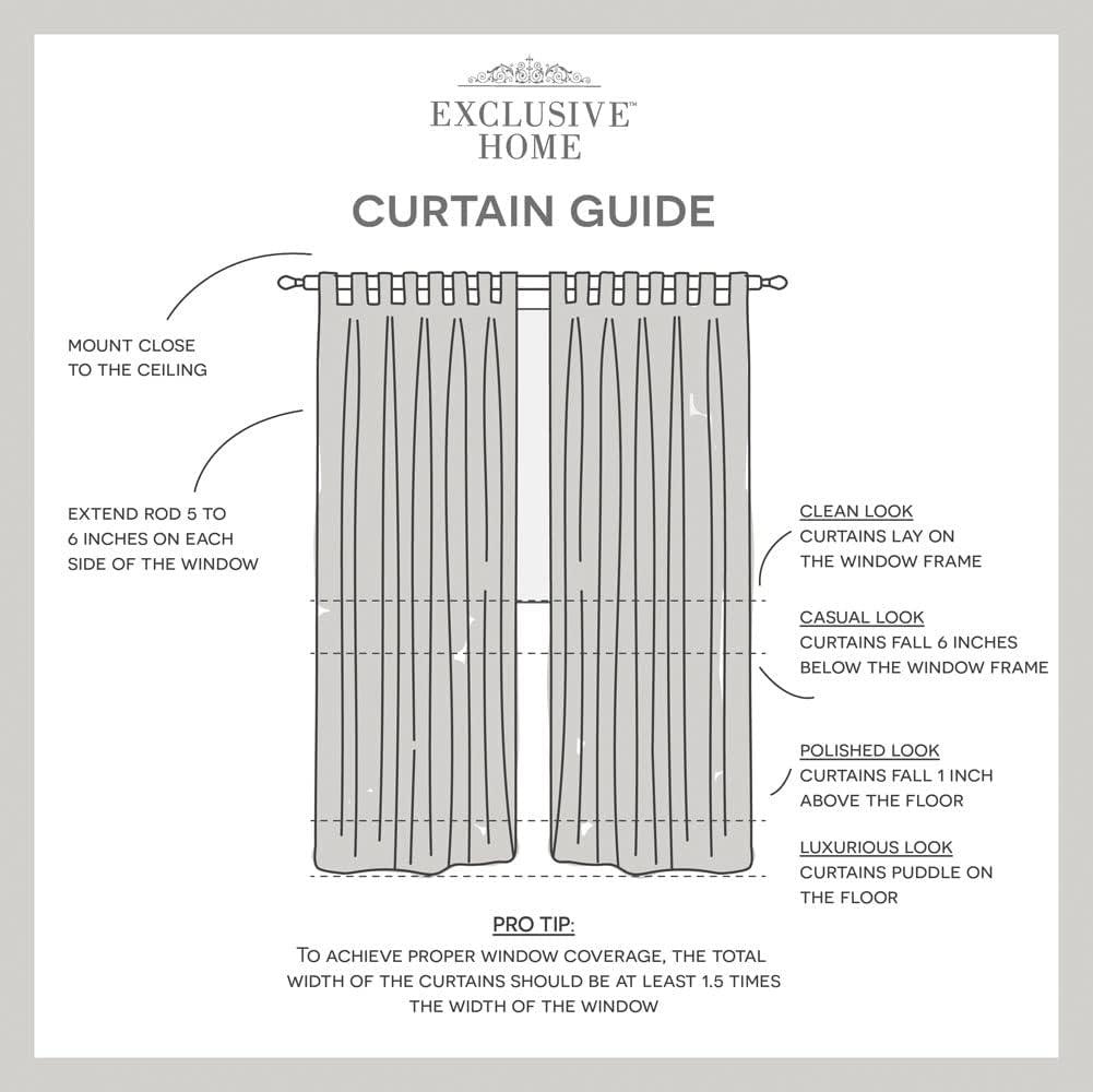 Exclusive Home Semi-Sheer Curtain Panel Pair (Set of 2)