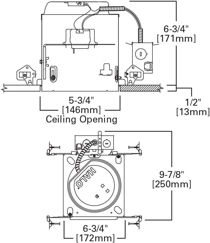 Eaton Lighting E5ICAT Halo Medium (E26) New Construction Housing for 5" Trim Size