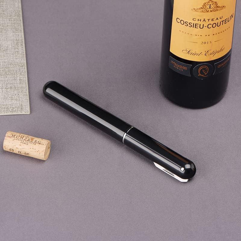 Wine Bottle Opener,Air Pressure Wine Corkscrew With Cutting Wine Bottle Foil Knife,Effortlessly Open Wine Bottles Without Damaging Corks,Easy-to-Use(Black)