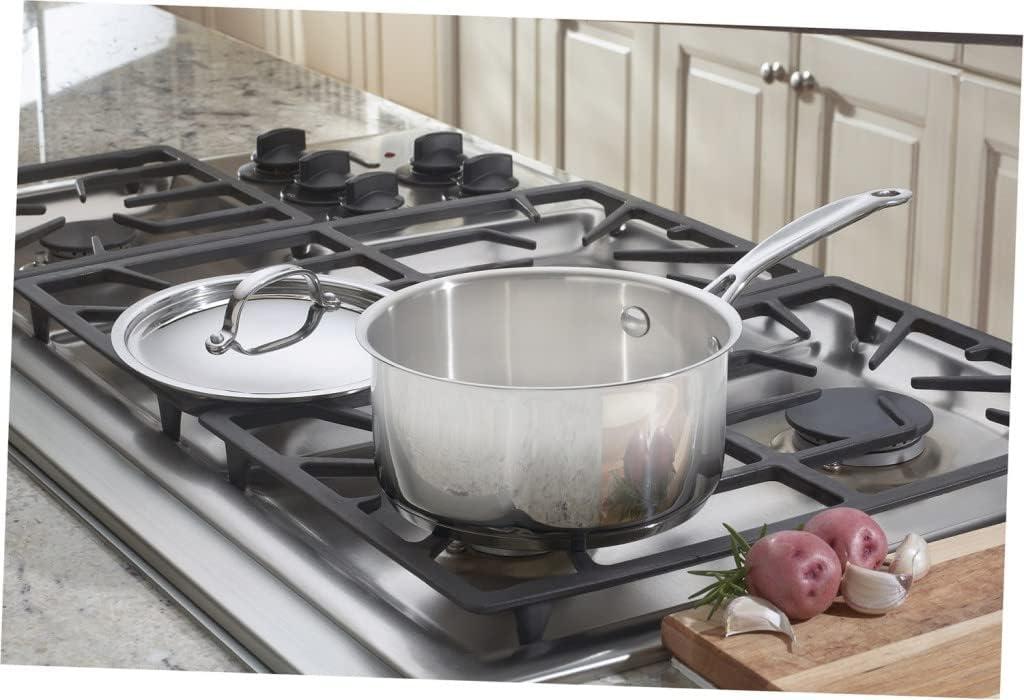 Stainless Steel 2-Quart Saucepan with Lid and Pour Spout