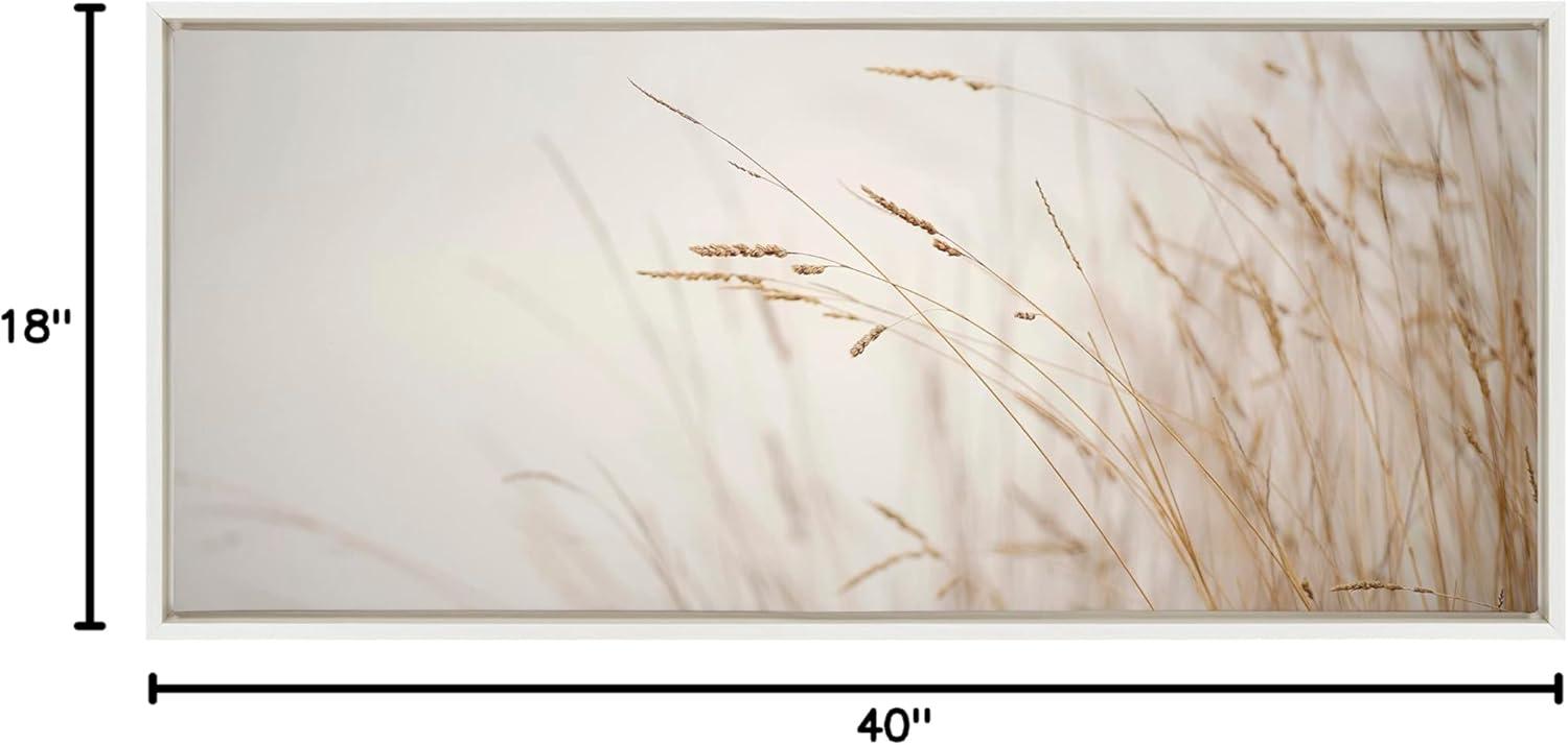 18" x 40" Sylvie Marsh Grass No 1 Framed Canvas by Crystal Lynn Collins - Kate & Laurel All Things Decor: Wall Art Decor