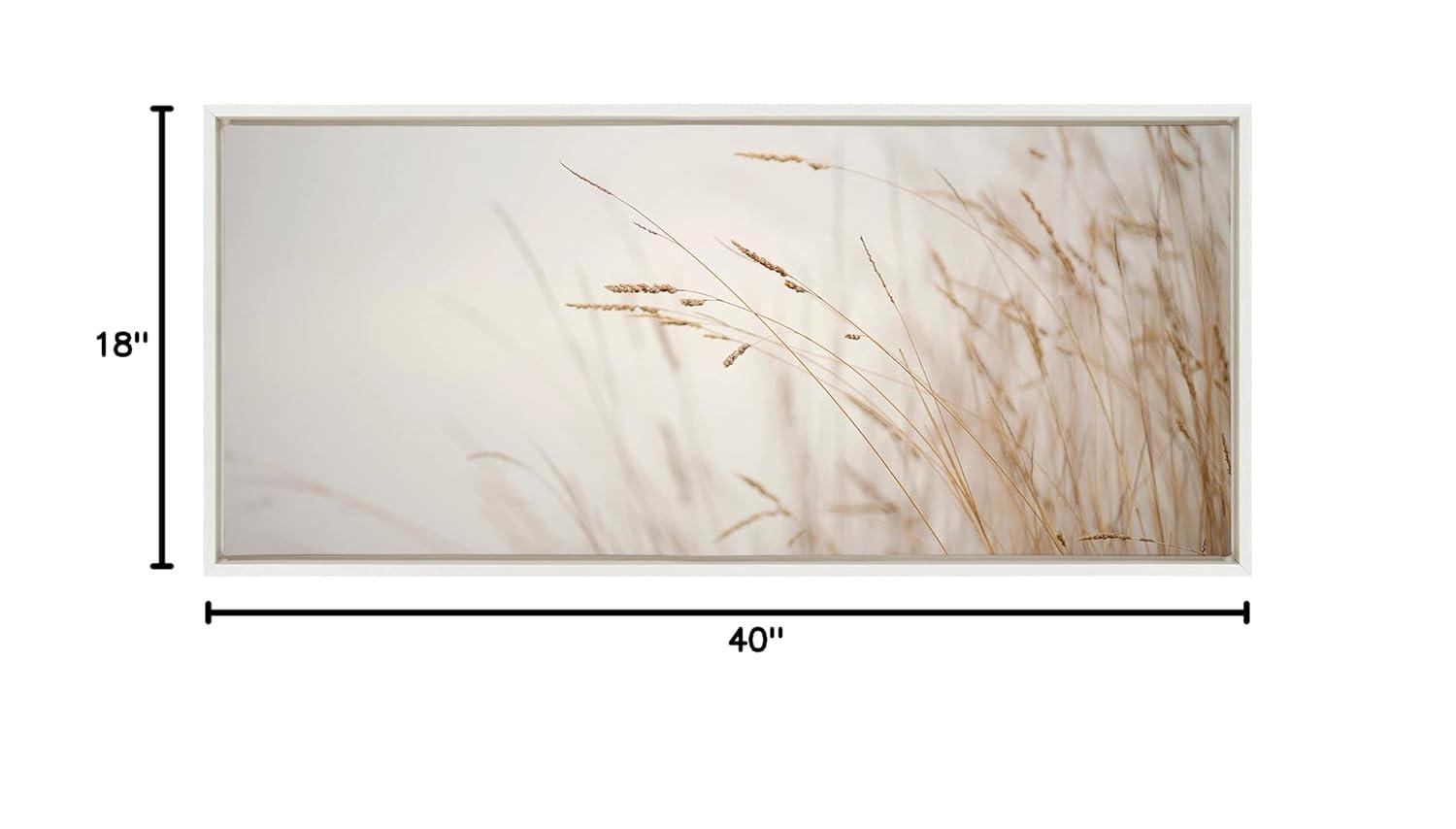 18" x 40" Sylvie Marsh Grass No 1 Framed Canvas by Crystal Lynn Collins - Kate & Laurel All Things Decor: Wall Art Decor