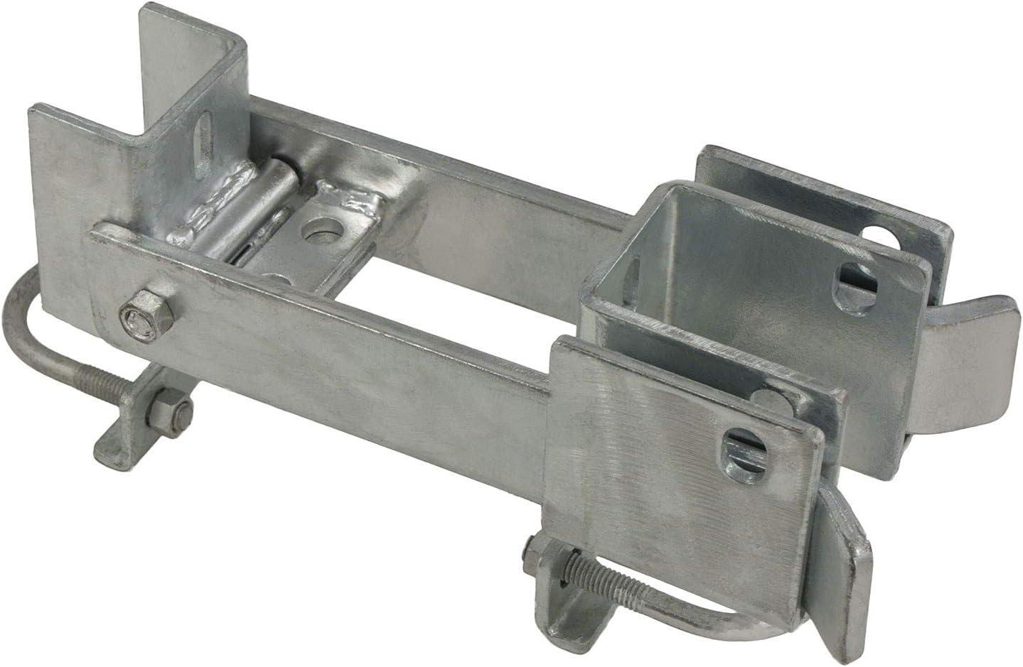 Chain Link Fence Commercial Strong Arm Double Gate Latch for 1-5/8" thru 2" Gate Frames Pipe Sizes. Use this Double Gate Latch Where 2 Gates Swing Together.